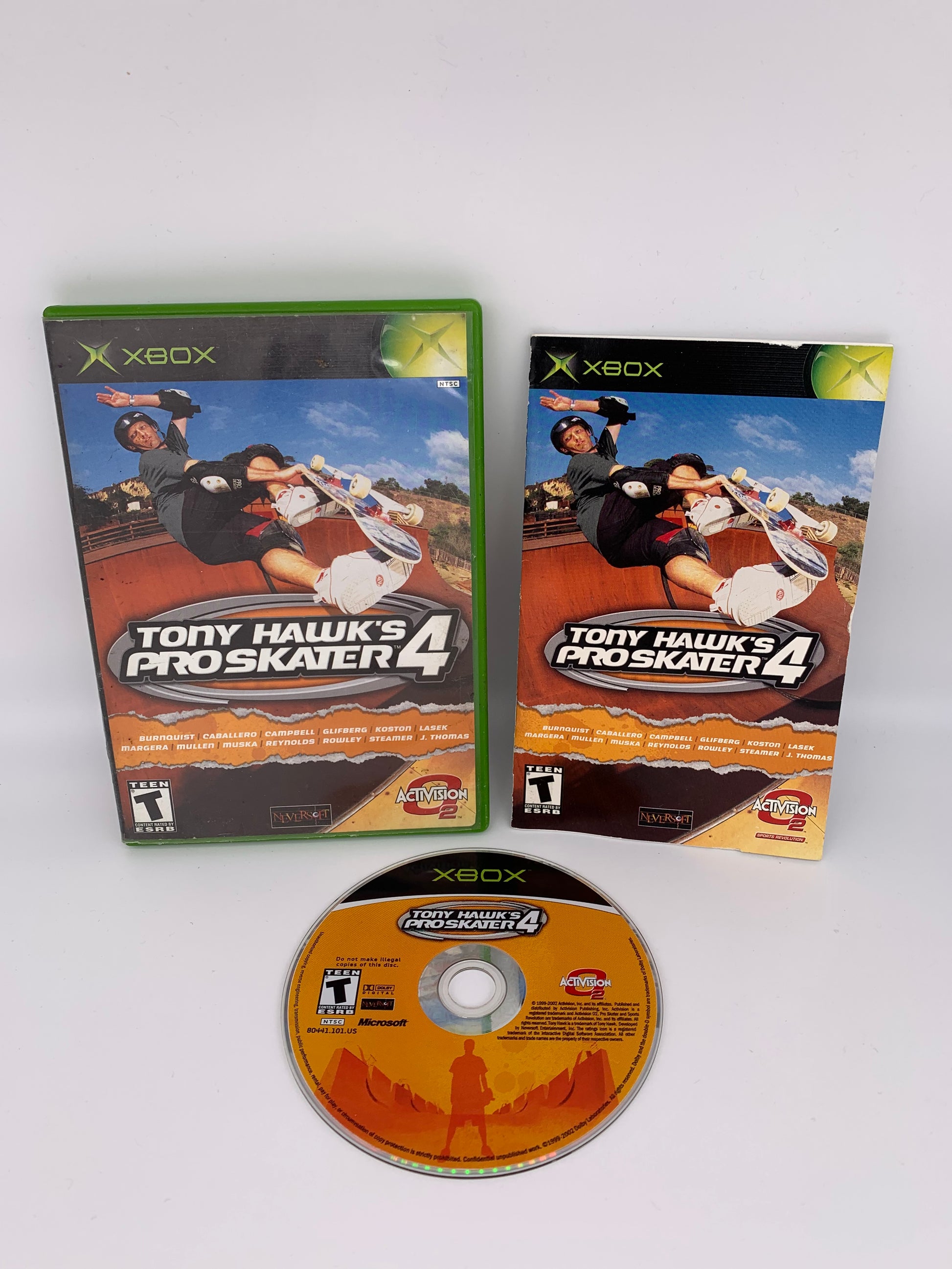 PiXEL-RETRO.COM : MICROSOFT XBOX COMPLETE CIB BOX MANUAL GAME NTSC TONY HAWK'S PRO SKATER 4