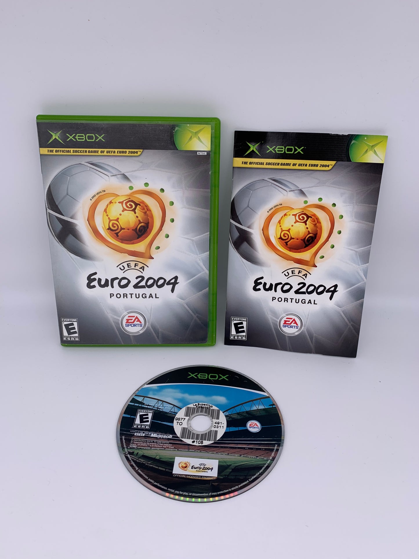 PiXEL-RETRO.COM : MICROSOFT XBOX COMPLETE CIB BOX MANUAL GAME NTSC UEFA EURO 2004 PORTUGAL