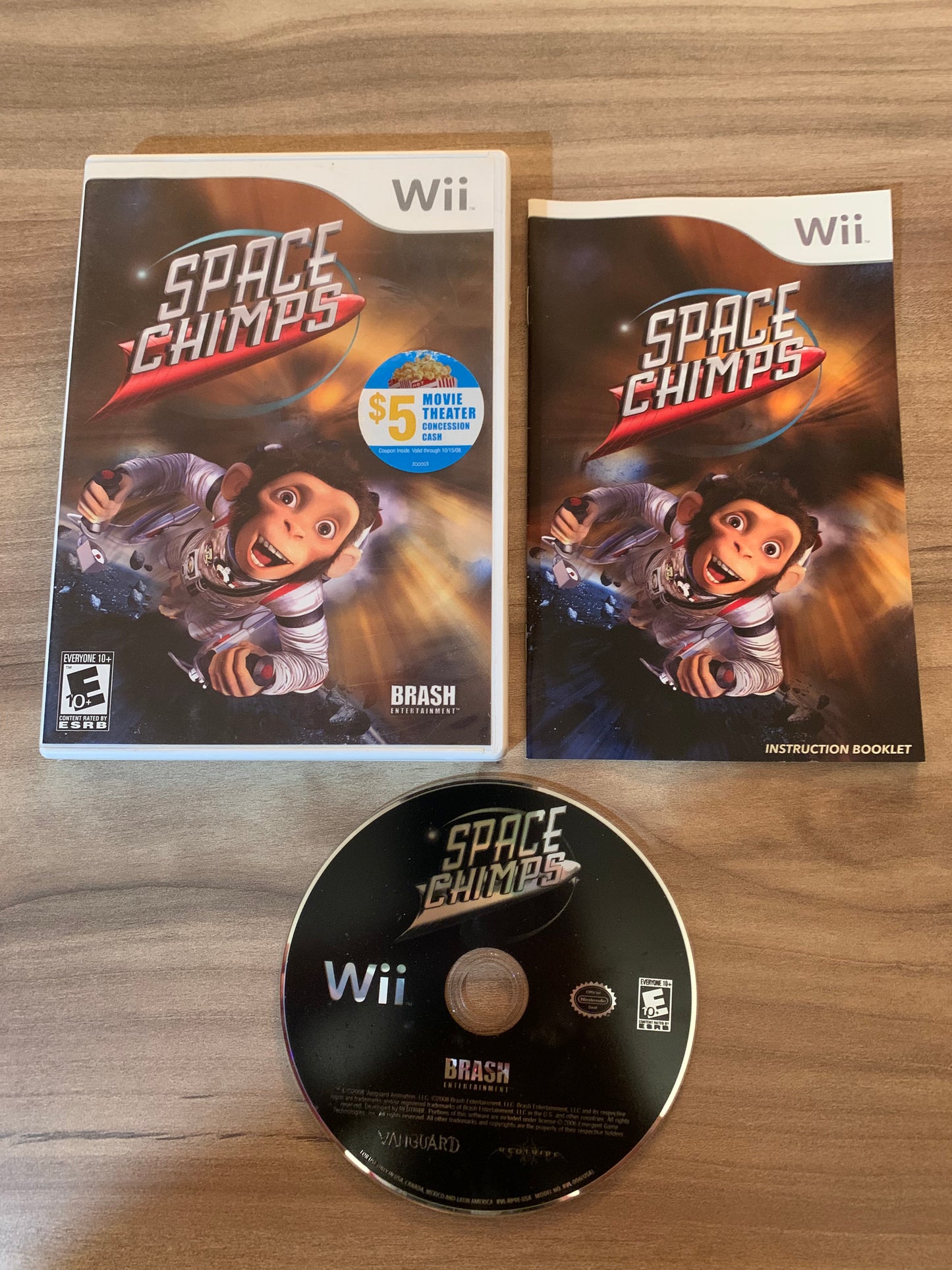 PiXEL-RETRO.COM : NINTENDO WII COMPLET CIB BOX MANUAL GAME NTSC SPACE CHIMPS