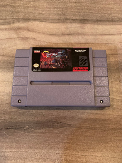 PiXEL-RETRO.COM : SUPER NINTENDO NES (SNES) GAME NTSC CONTRA III THE ALIEN WARS