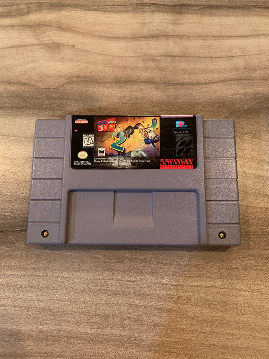 PiXEL-RETRO.COM : SUPER NINTENDO NES (SNES) GAME NTSC EARTHWORM JIM 2