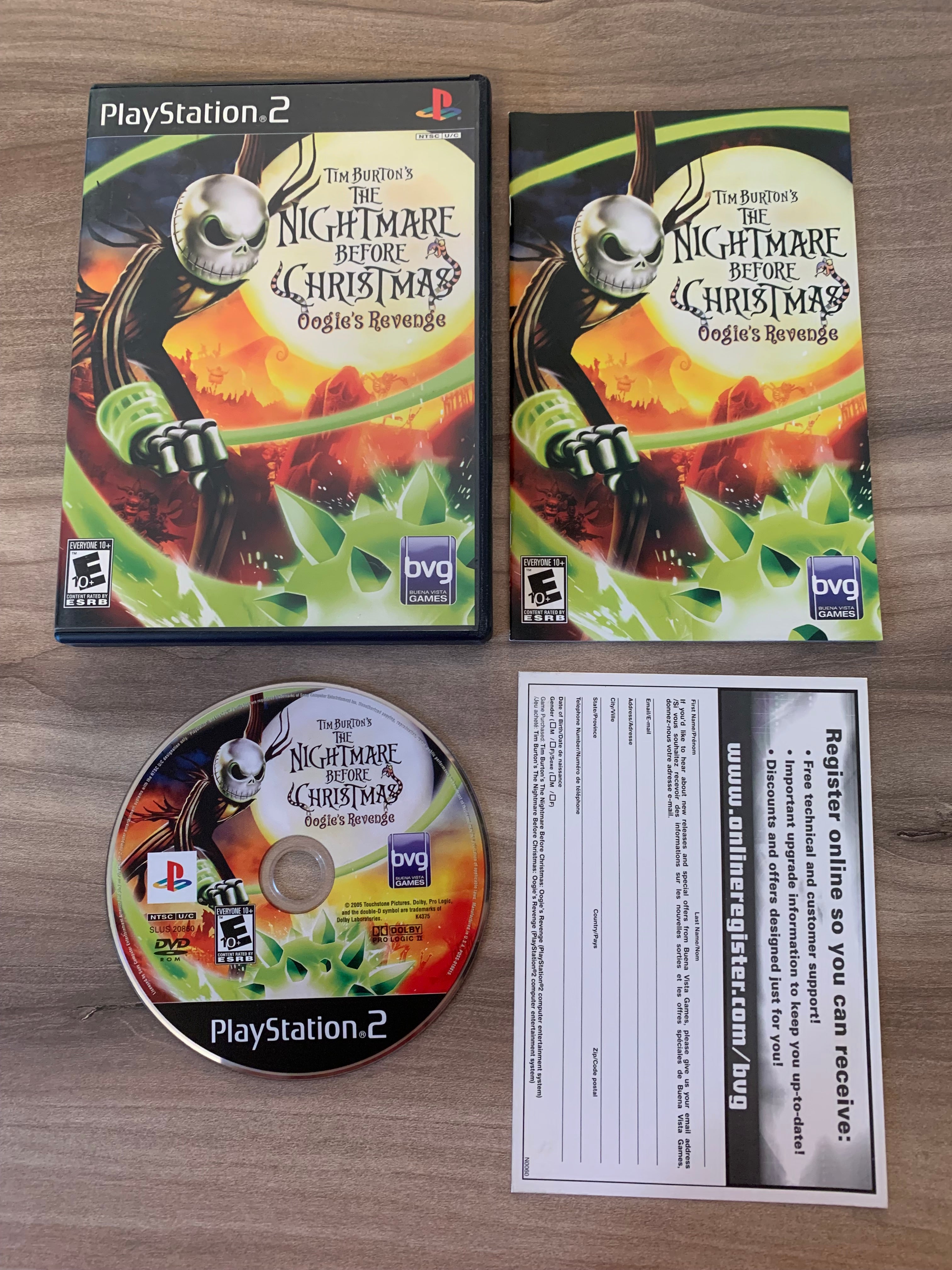 The Nightmare store Before Christmas Oogies Revenge Playstation 2 PS2 CIB Complete