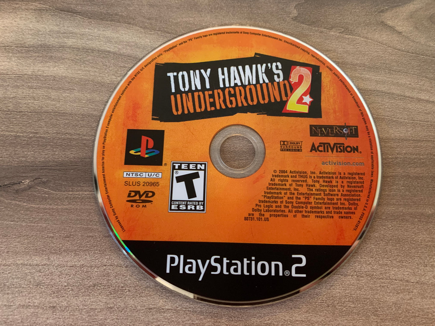 SONY PLAYSTATiON 2 [PS2] | TONY HAWKS UNDERGROUND 2