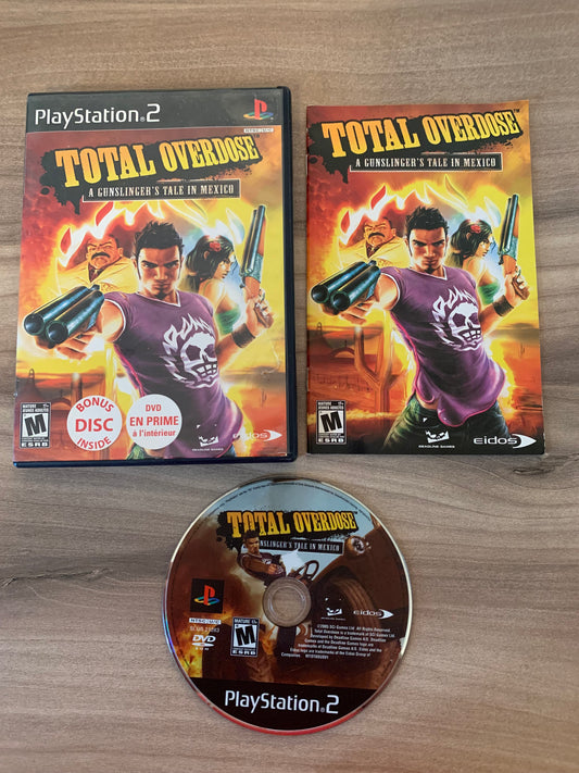 PiXEL-RETRO.COM : SONY PLAYSTATION 2 (PS2) COMPLET CIB BOX MANUAL GAME NTSC TOTAL OVERDOSE A GUNSLINGER'S TALE IN MEXICO