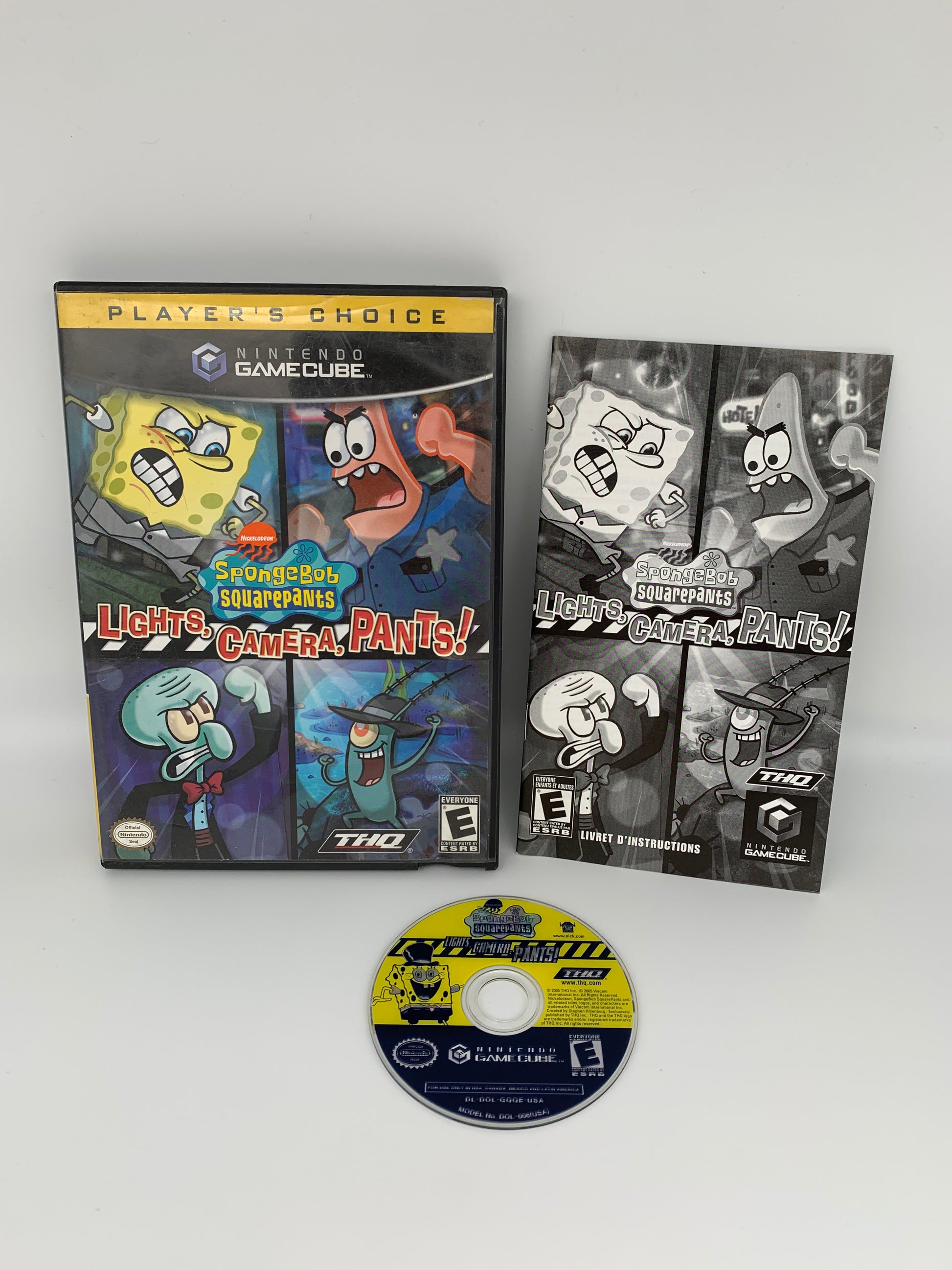 PiXEL-RETRO.COM : NINTENDO GAMECUBE COMPLETE CIB BOX MANUAL GAME NTSC SPONGEBOB SQUART PANTS LIGHTS, CAMERA, PANTS!