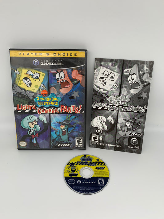 PiXEL-RETRO.COM : NINTENDO GAMECUBE COMPLETE CIB BOX MANUAL GAME NTSC SPONGEBOB SQUART PANTS LIGHTS, CAMERA, PANTS!