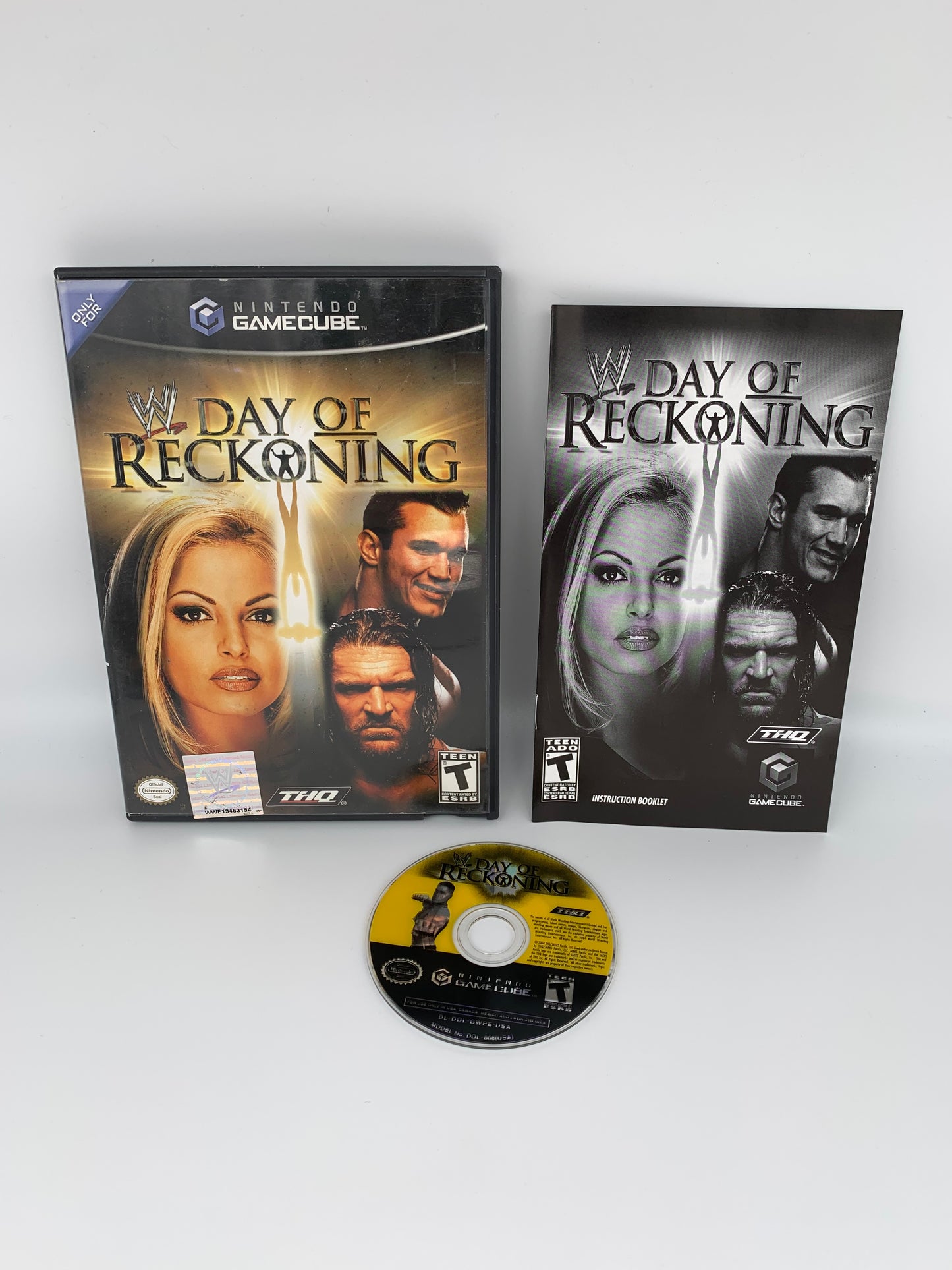 PiXEL-RETRO.COM : NINTENDO GAMECUBE COMPLETE CIB BOX MANUAL GAME NTSC WWE DAY OF RECKONING