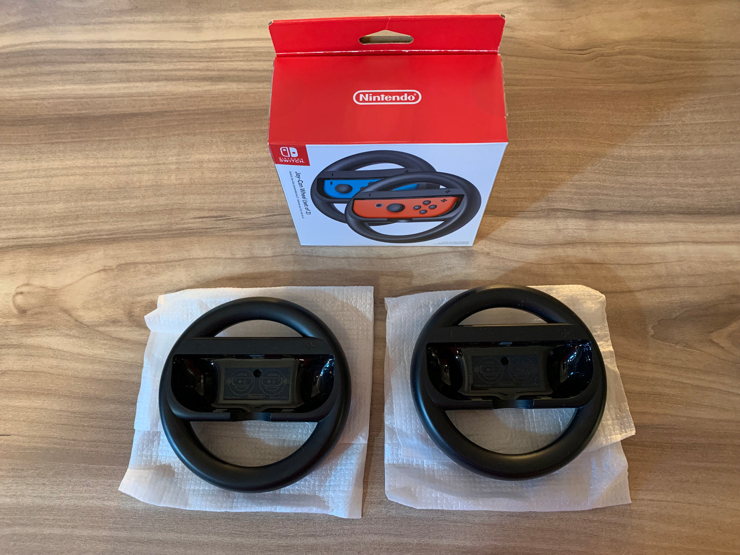 PiXEL-RETRO.COM : NINTENDO SWITCH COMPLETE BOX (CIB) COMPLETE MANUAL CONTROLLER GAMEPAD NTSC JOY-CON WHEEL STEERING SET OF 2