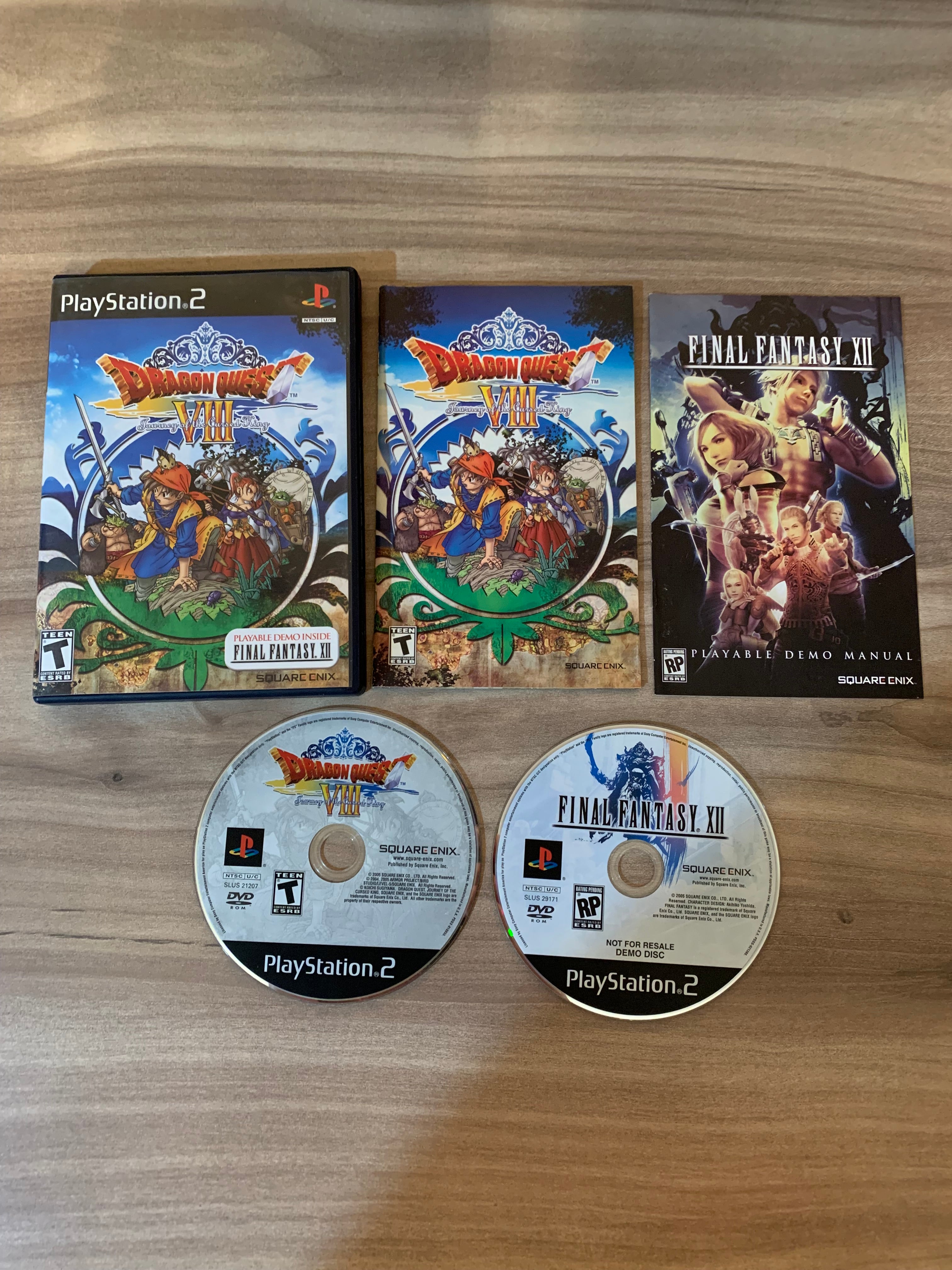 PlayStation 2 sold PS2 Dragon Quest VIII like new open box w/ Final Fantasy demo CIB