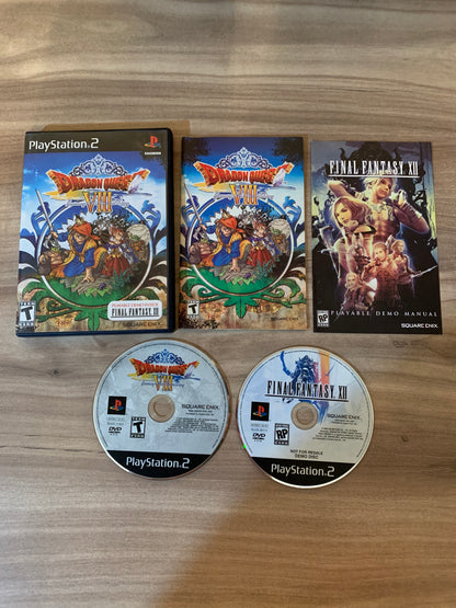 PiXEL-RETRO.COM : SONY PLAYSTATION 2 (PS2) COMPLET CIB BOX MANUAL GAME NTSC DRAGON QUEST VIII JOURNEY OF THE CURSED KING & FINAL FANTASY VII DEMO