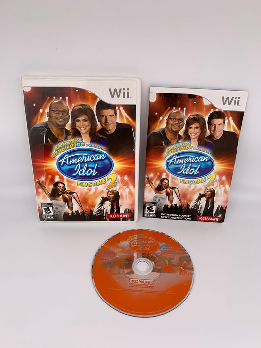 PiXEL-RETRO.COM : NINTENDO WII COMPLET CIB BOX MANUAL GAME NTSC KARAOKE REVOLUTION PRESENTS AMERICAN IDOL ENCORE 2