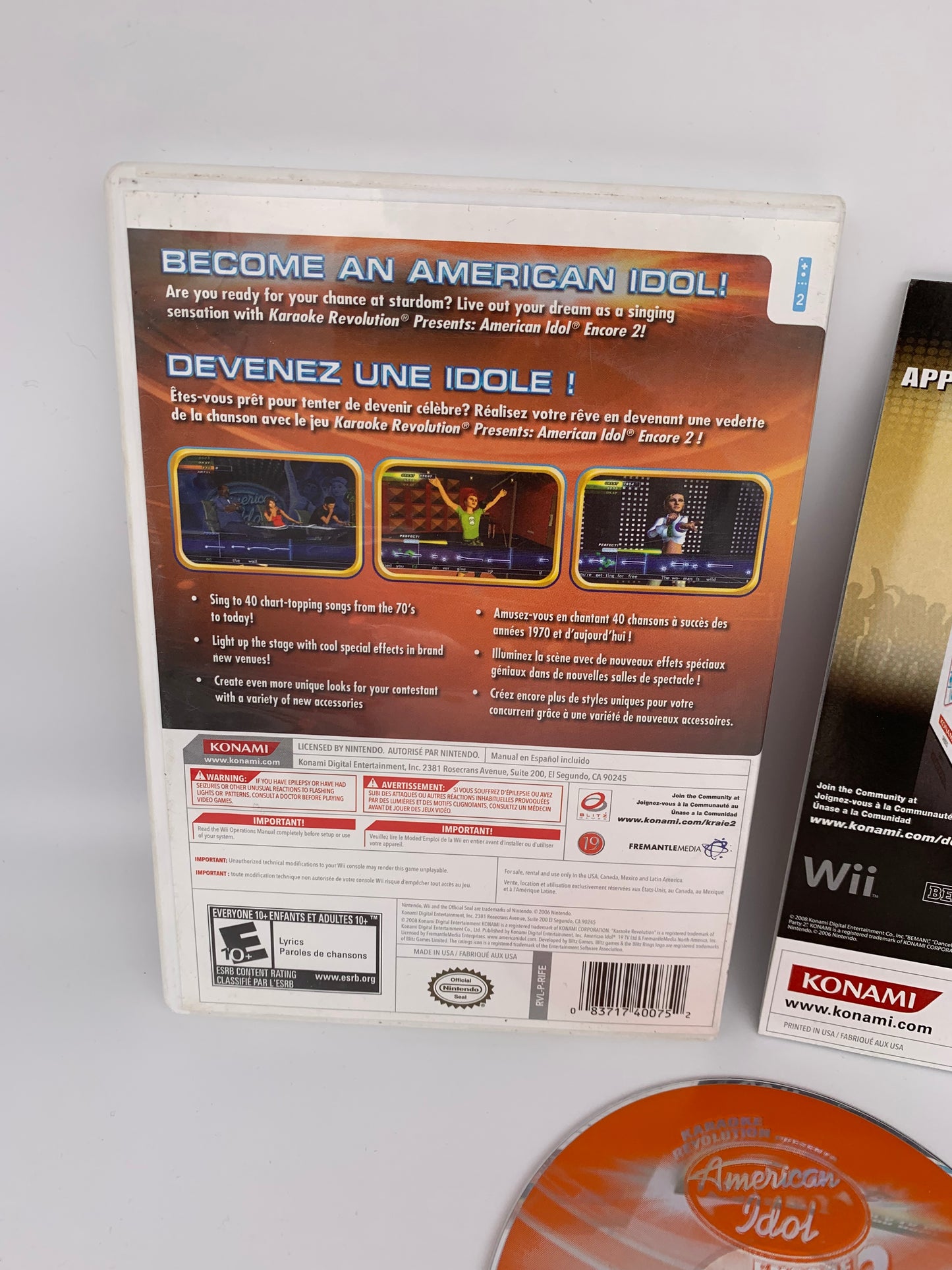 NiNTENDO Wii | KARAOKE REVOLUTiON PRESENTS AMERiCAN iDOL ENCORE 2