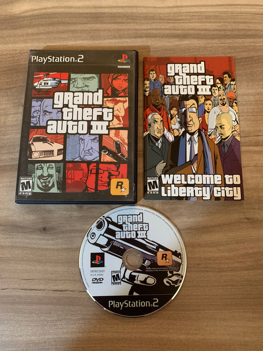 PiXEL-RETRO.COM : SONY PLAYSTATION 2 (PS2) COMPLET CIB BOX MANUAL GAME NTSC GRAND THEFT AUTO III