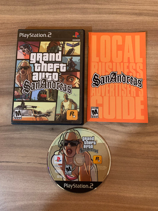 PiXEL-RETRO.COM : SONY PLAYSTATION 2 (PS2) COMPLET CIB BOX MANUAL GAME NTSC GRAND THEFT AUTO SAN ANDREAS