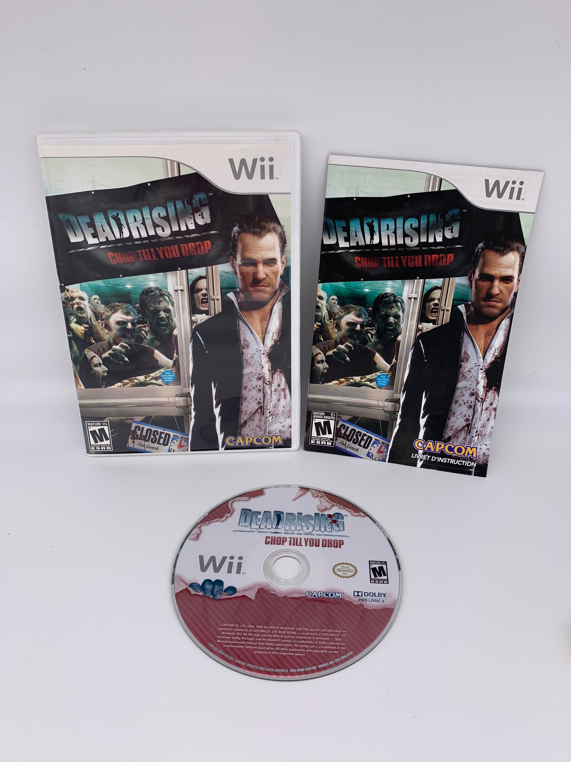 PiXEL-RETRO.COM : NINTENDO WII COMPLET CIB BOX MANUAL GAME NTSC DEAD RISING DEADRISING CHOP TILL YOU DROP