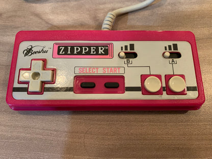 PiXEL-RETRO.COM : NINTENDO ENTERTAiNMENT SYSTEM (NES) BEESHU ZIPPER PINK CONTROLLER JOYSTICK, NTSC