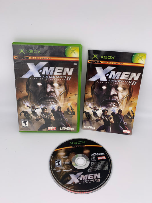PiXEL-RETRO.COM : MICROSOFT XBOX COMPLETE CIB BOX MANUAL GAME NTSC X-MEN LEGENDS II RISE OF APOCALYPSE