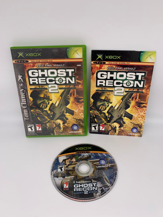 PiXEL-RETRO.COM : MICROSOFT XBOX COMPLETE CIB BOX MANUAL GAME NTSC TOM CLANCY'S GHOST RECON 2 2011 : FINAL ASSAULT