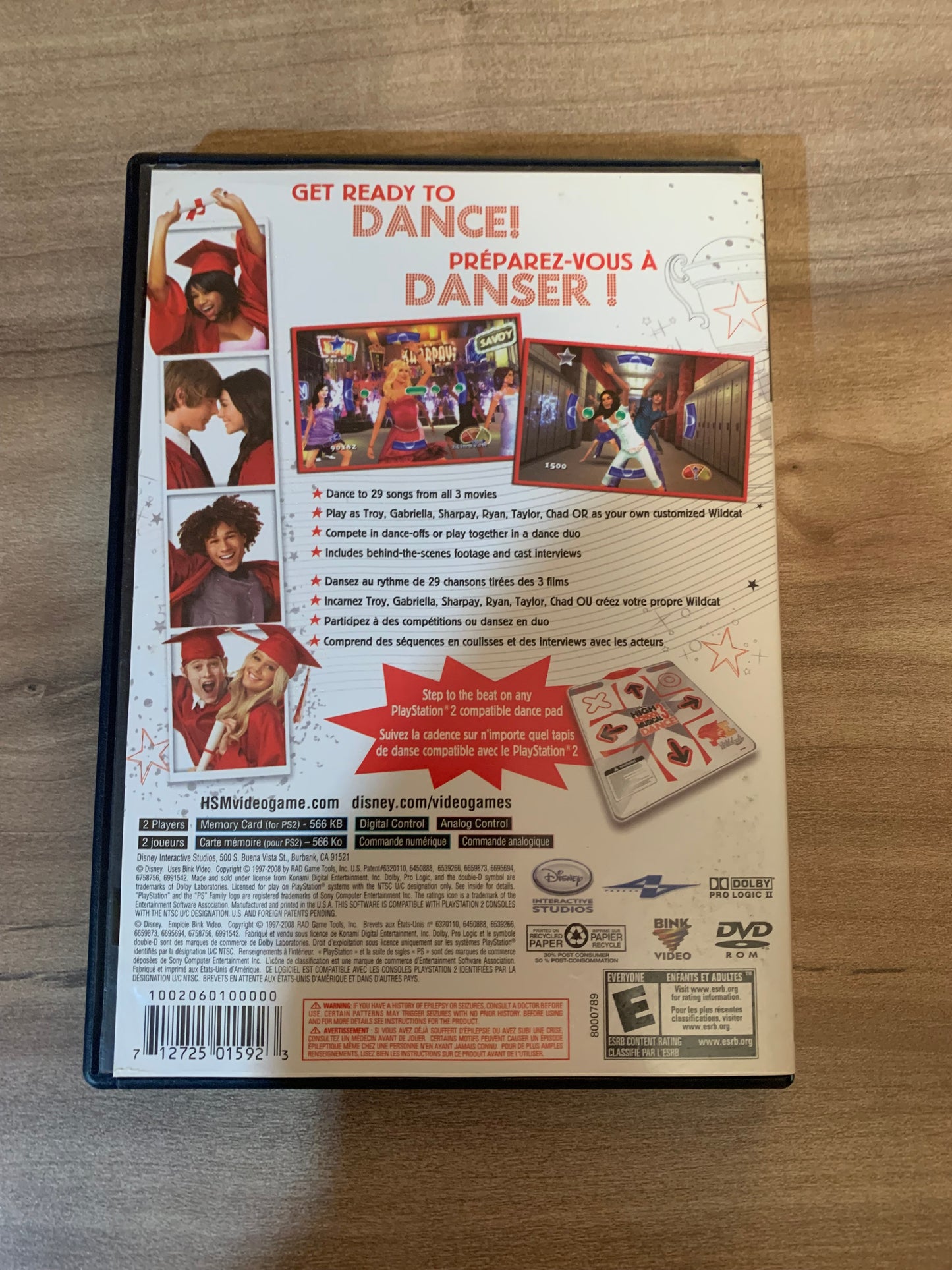 SONY PLAYSTATiON 2 [PS2] | DiSNEY HiGH SCHOOL MUSiCAL DANCE 3 SENiOR YEAR