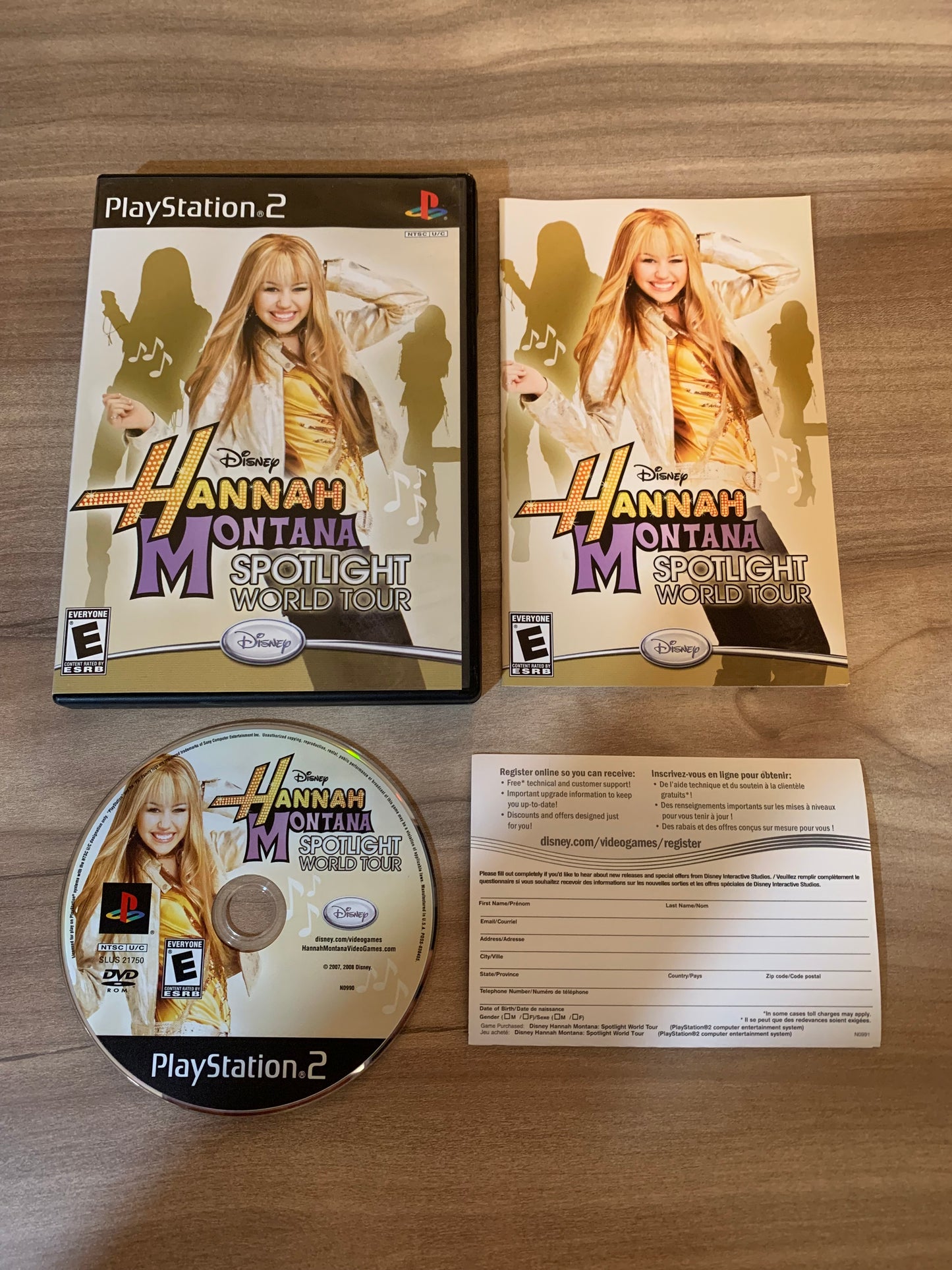 PiXEL-RETRO.COM : SONY PLAYSTATION 2 (PS2) COMPLET CIB BOX MANUAL GAME NTSC HANNAH MONTANA SPOTLIGHT WORLD TOUR