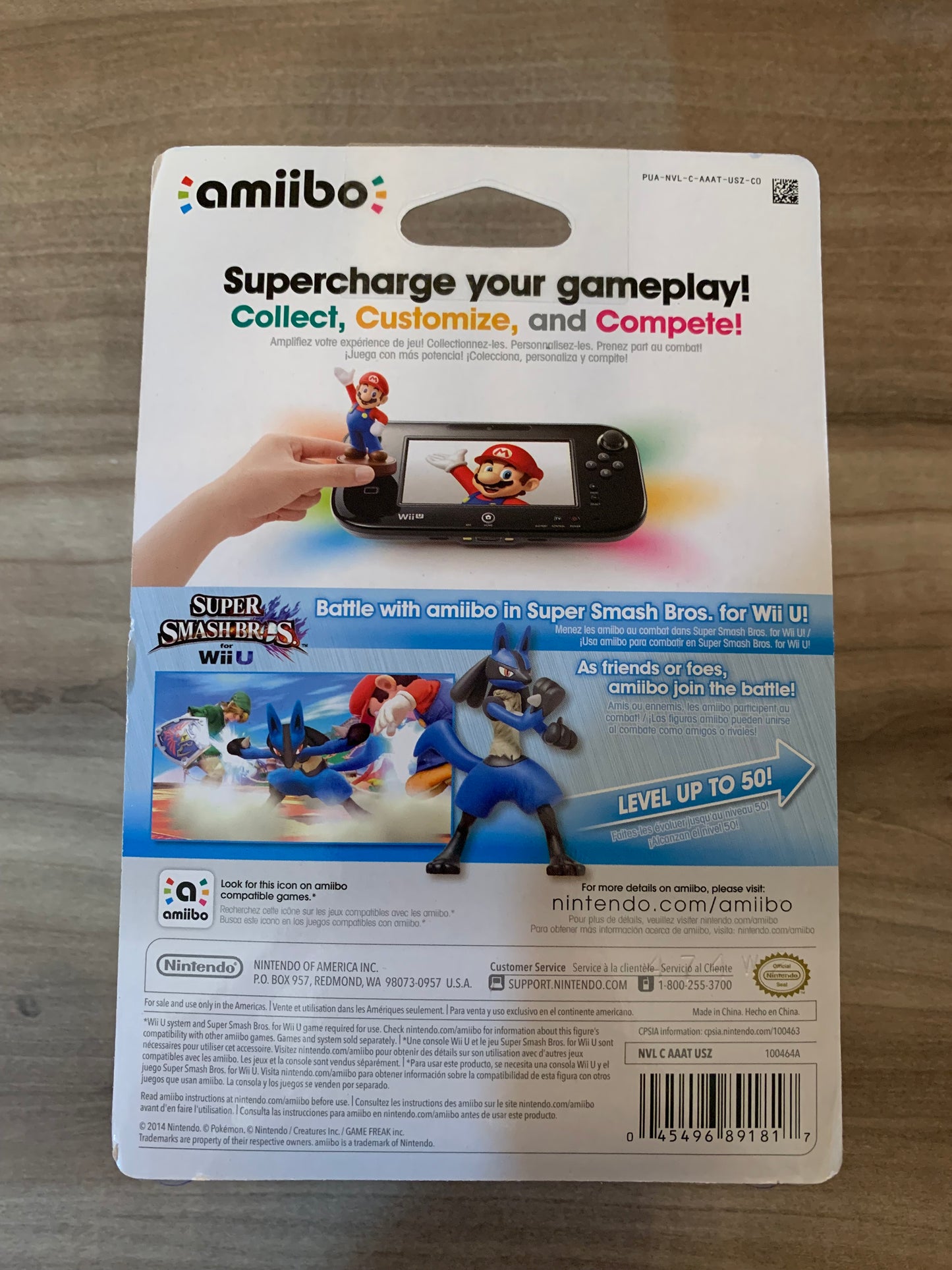 PiXELRETROGAME.COM : AMIIBO LUCARIO SUPER SMASH BROS. SERIES. NORTH AMERICAN FIRST (1ST) PRINT VERSION