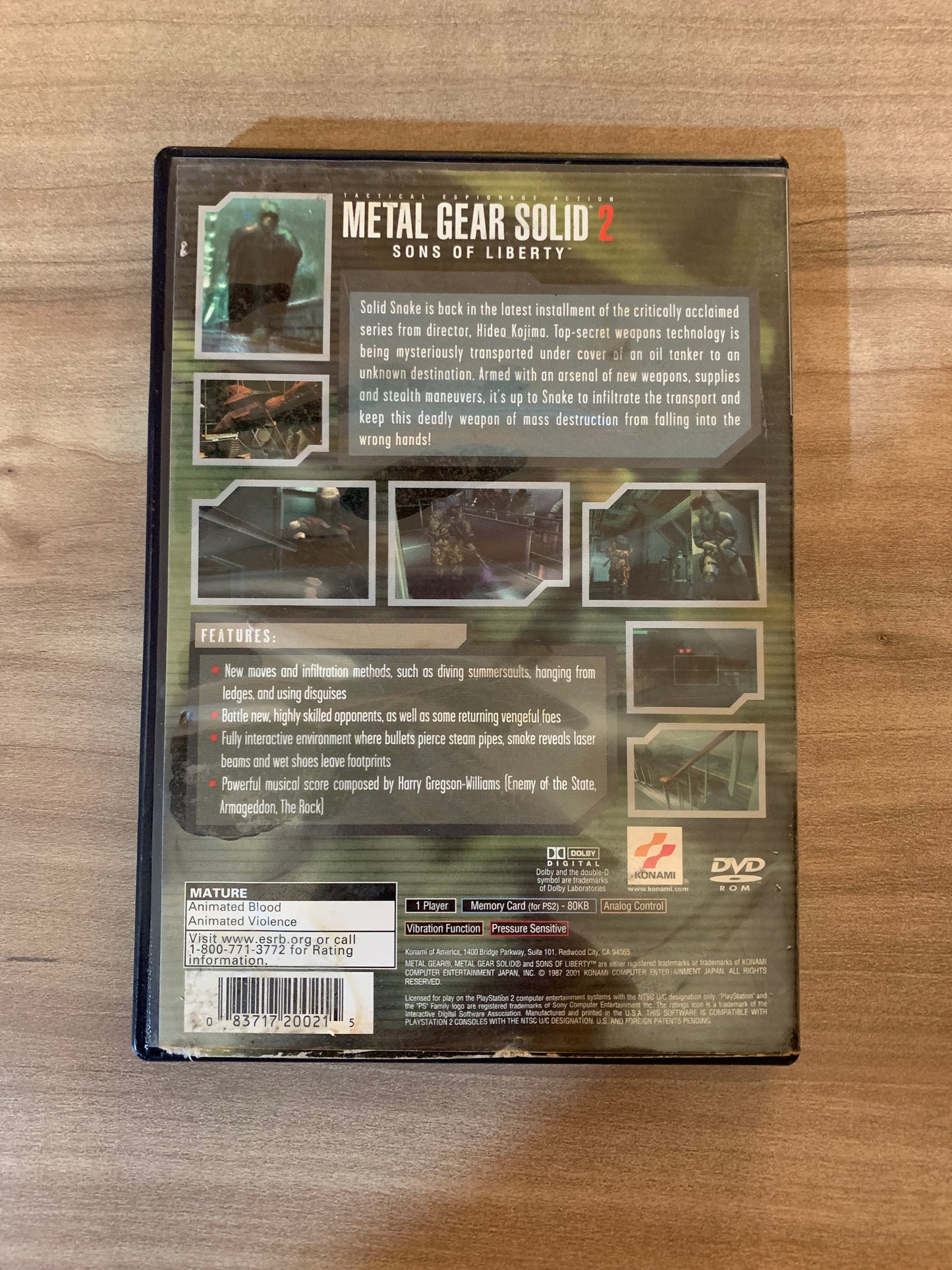 SONY PLAYSTATiON 2 [PS2] | METAL GEAR SOLiD 2 SONS OF LiBERTY