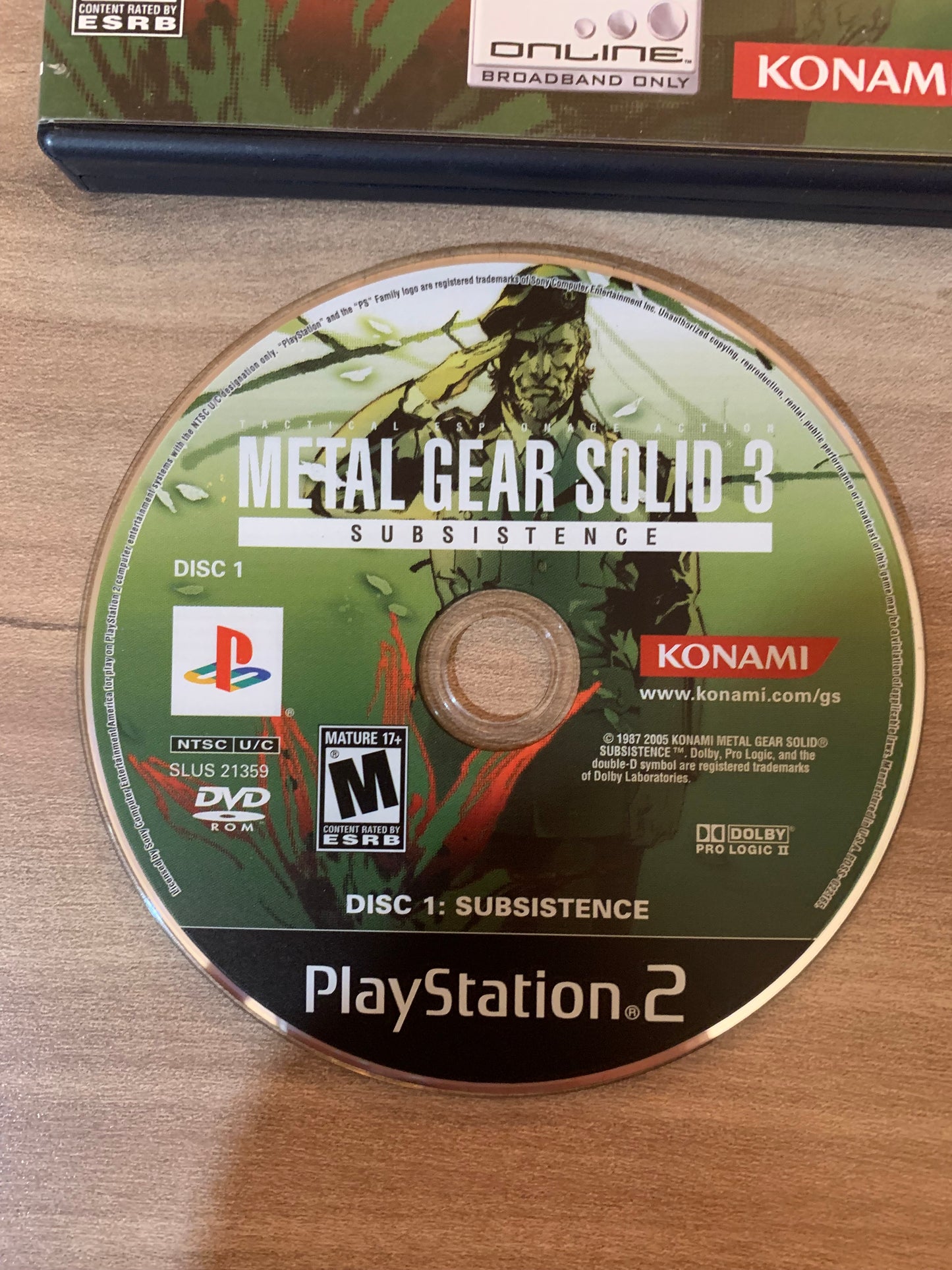SONY PLAYSTATiON 2 [PS2] | METAL GEAR SOLiD 3 SUBSiSTENCE
