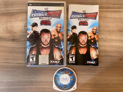 PiXEL-RETRO.COM : SONY PLAYSTATION PORTABLE (PSP) OCOMPLET CIB BOX MANUAL GAME NTSC WWE SMACKDOWN VS RAW 2008
