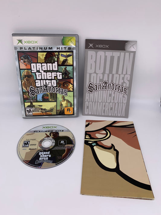 PiXEL-RETRO.COM : MICROSOFT XBOX COMPLETE CIB BOX MANUAL GAME NTSC GRAND THEFT AUTO SAN ANDREAS