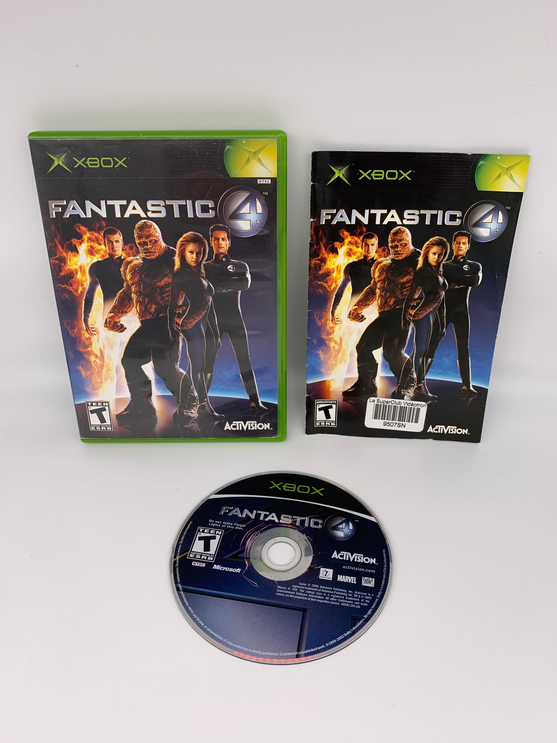 PiXEL-RETRO.COM : MICROSOFT XBOX COMPLETE CIB BOX MANUAL GAME NTSC FANTASTIC 4