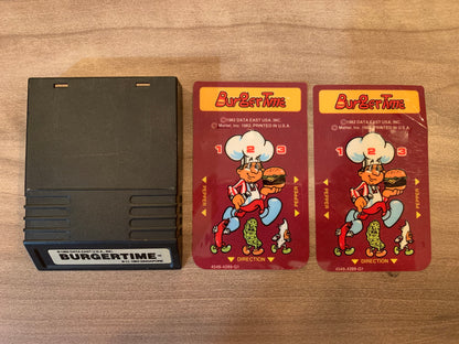 PiXEL-RETRO.COM : INTELLIVISION  BURGERTIME GAME, OVERLAY NTSC WHITE LABEL VERSION