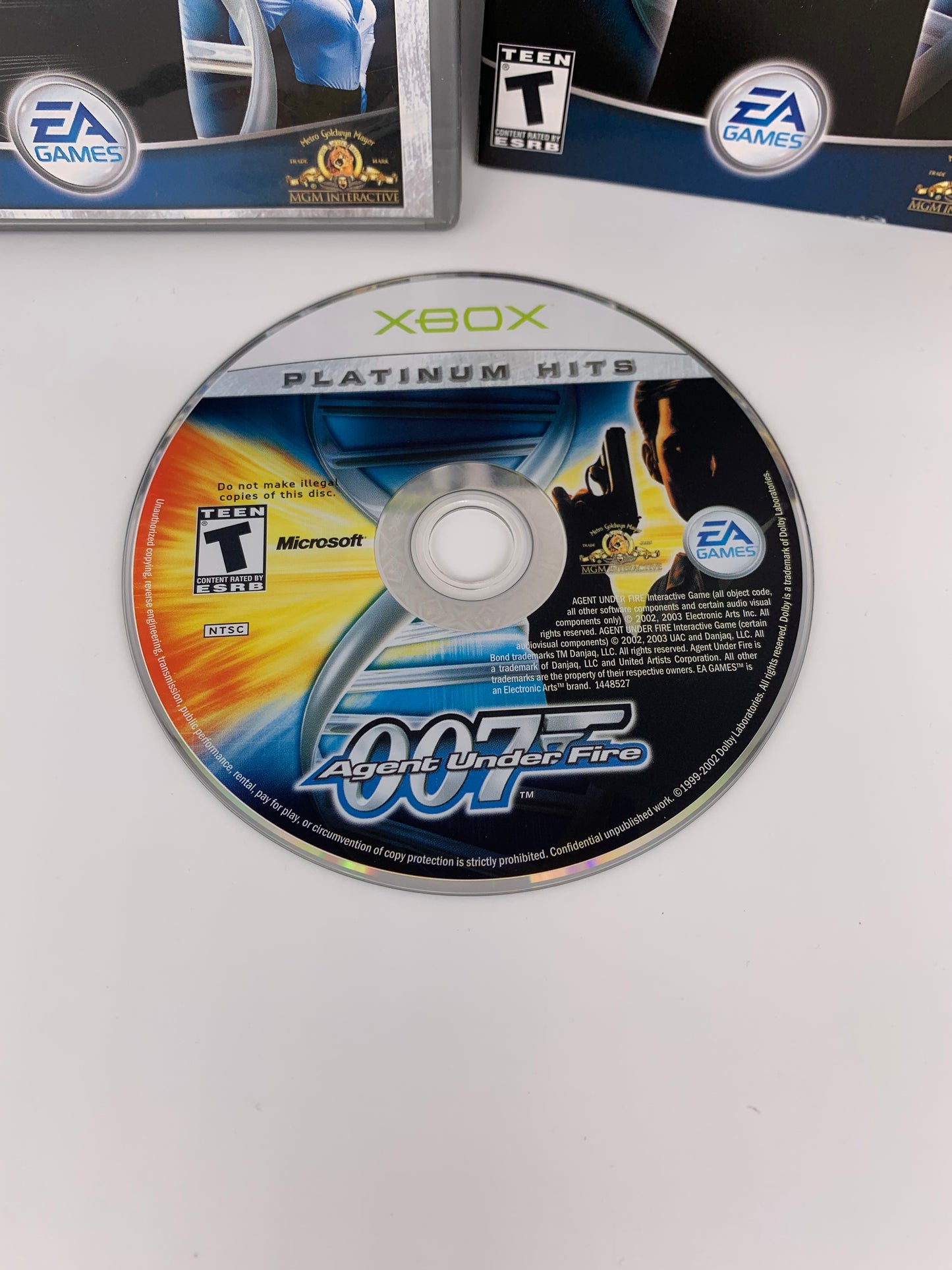 MiCROSOFT XBOX ORiGiNAL | 007 AGENT UNDER FiRE | PLATiNUM HiTS