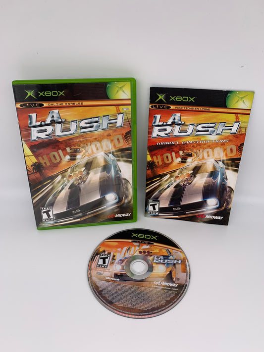 PiXEL-RETRO.COM : MICROSOFT XBOX COMPLETE CIB BOX MANUAL GAME NTSC L.A. RUSH