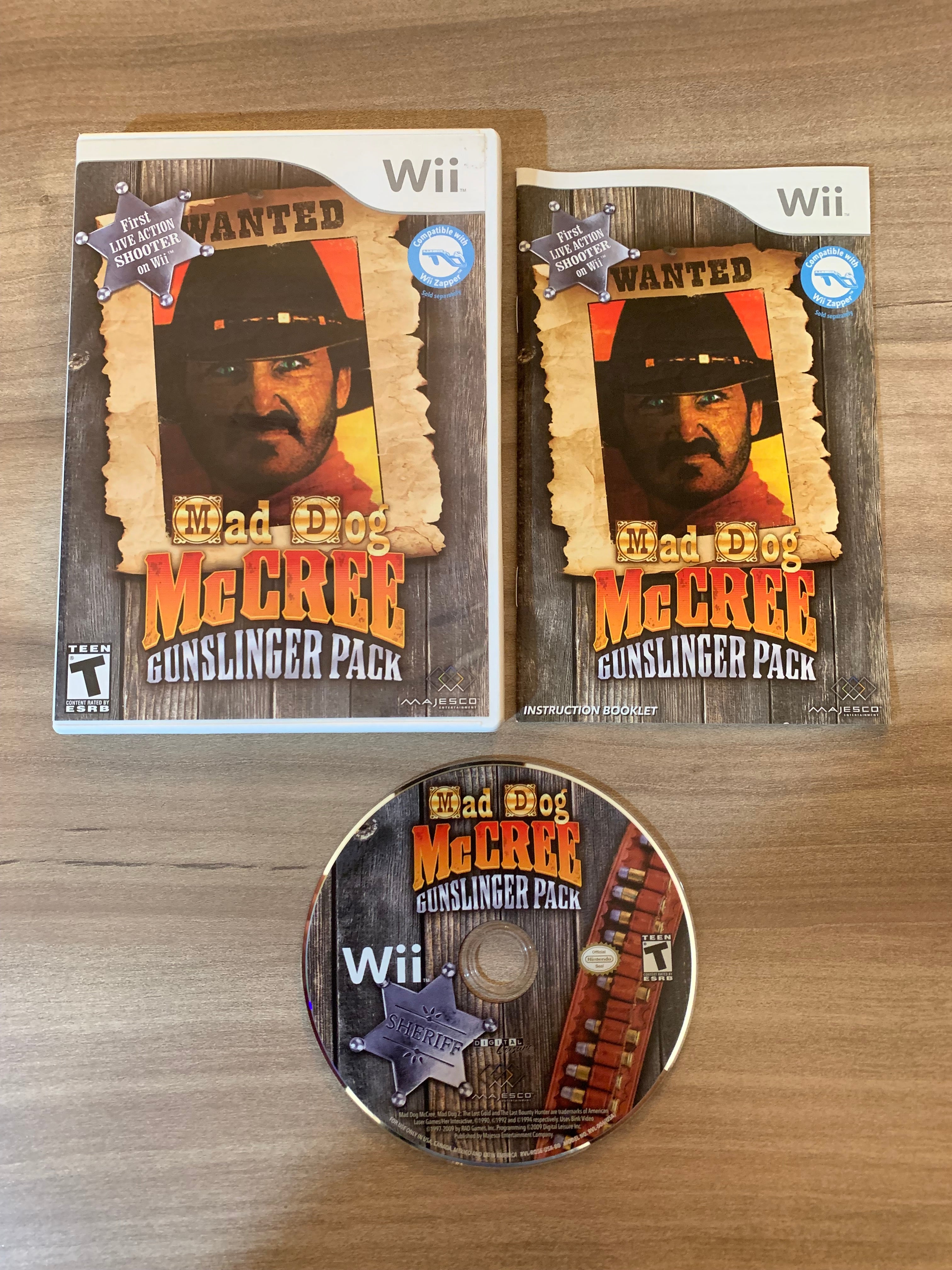 NiNTENDO Wii MAD DOG MCCREE GUNSLiNGER PACK