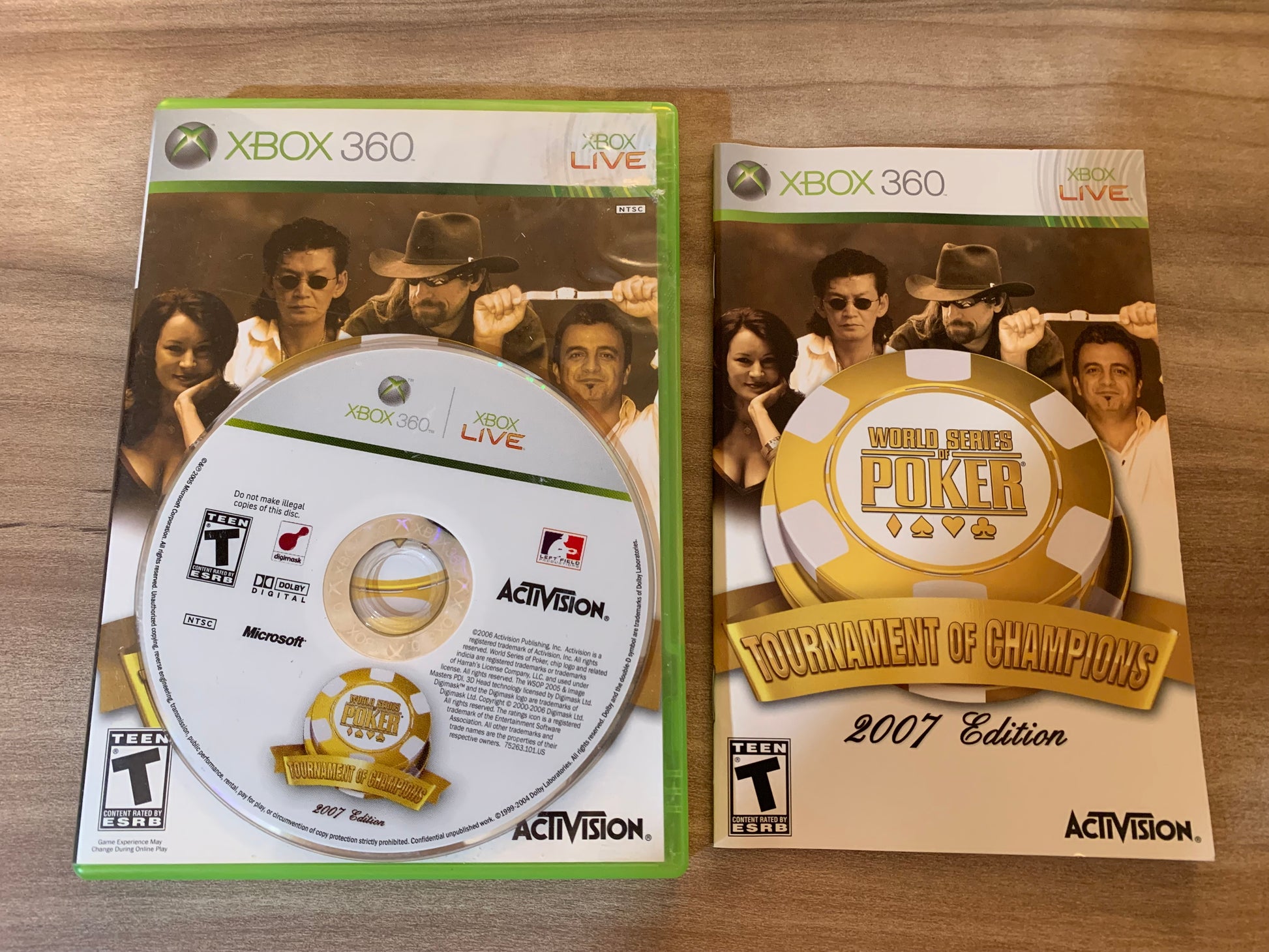 PiXEL-RETRO.COM : MICROSOFT XBOX 360 COMPLETE CIB BOX MANUAL GAME NTSC WORLD SERIES OF POKER TOURNAMENTS OF CHAMPIONS 2007 EDITION