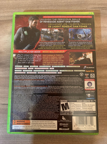 MiCROSOFT XBOX 360 | TOM CLANCYS SPLiNTER CELL CONViCTiON