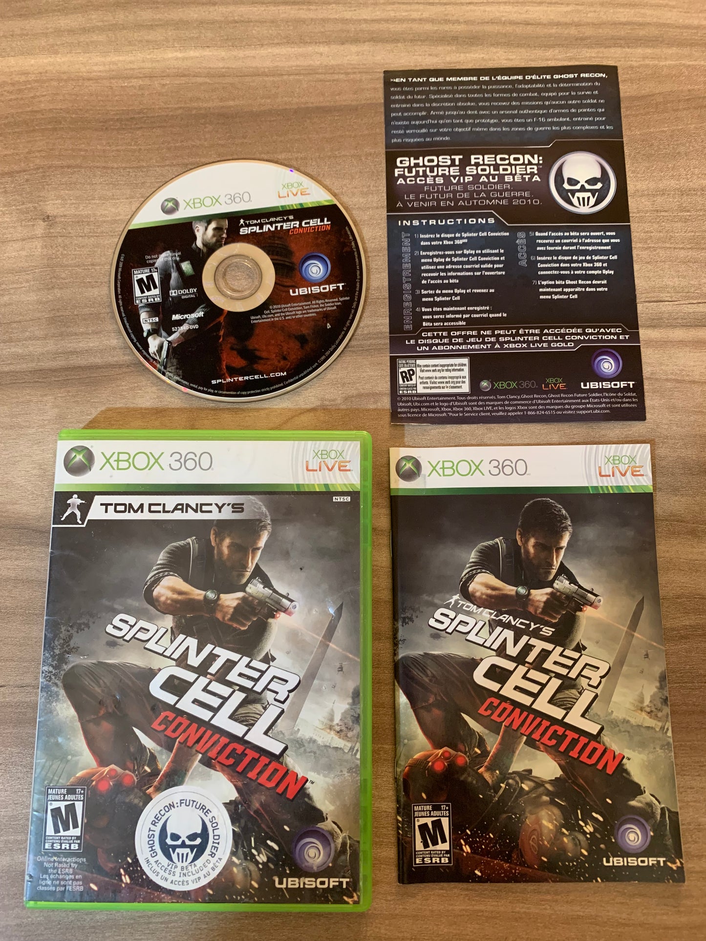 PiXEL-RETRO.COM : MICROSOFT XBOX 360 COMPLETE CIB BOX MANUAL GAME NTSC TOM CLANCY'S SPLINTER CELL CONVICTION