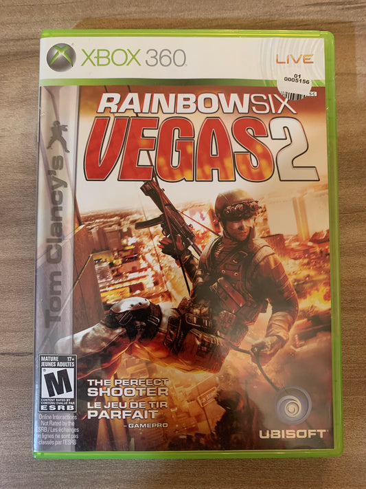 PiXEL-RETRO.COM : MICROSOFT XBOX 360 COMPLETE CIB BOX MANUAL GAME NTSC TOM CLANCY'S RAINBOW SIX VEGAS 2