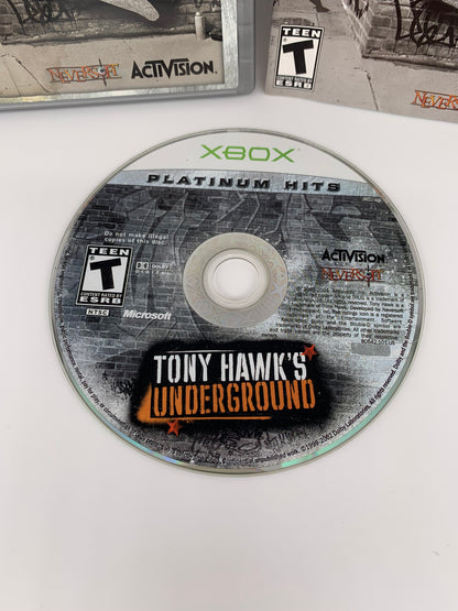 MiCROSOFT XBOX ORiGiNAL | TONY HAWKS UNDERGROUND | PLATiNUM HiTS