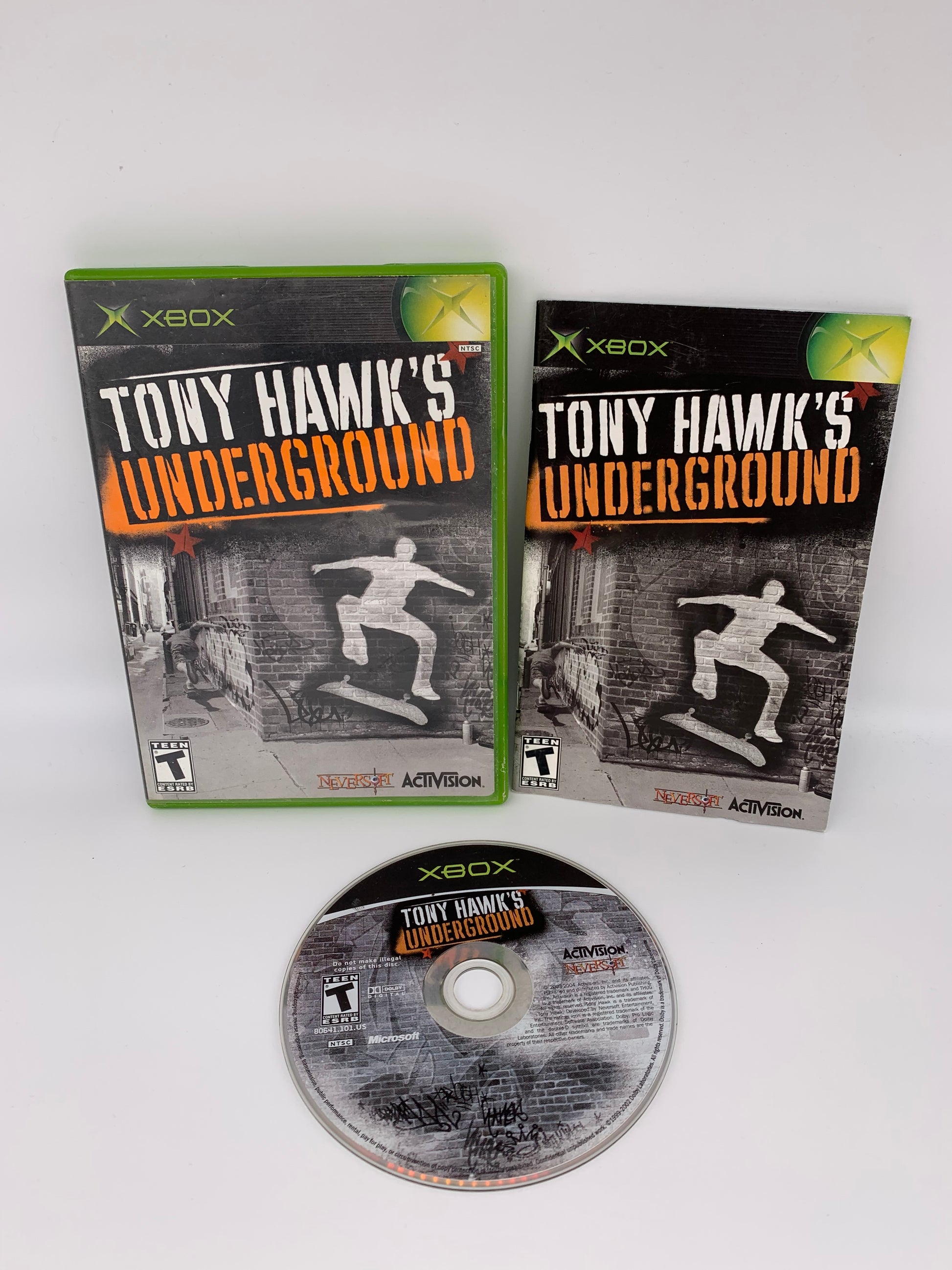 PiXEL-RETRO.COM : MICROSOFT XBOX COMPLETE CIB BOX MANUAL GAME NTSC TONY HAWK'S UNDERGROUND