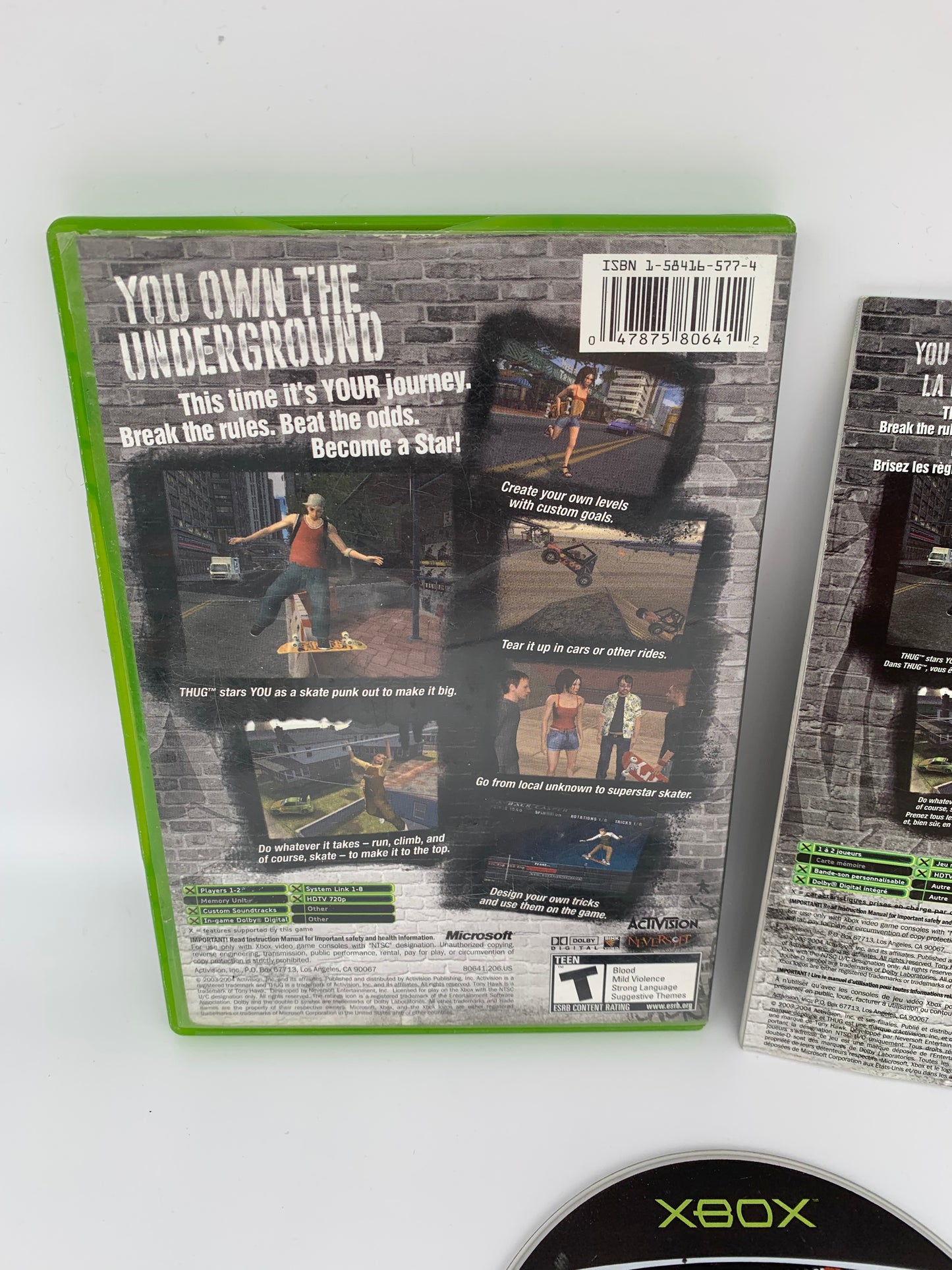 MiCROSOFT XBOX ORiGiNAL | TONY HAWKS UNDERGROUND