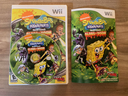 PiXEL-RETRO.COM : NINTENDO WII COMPLET CIB BOX MANUAL GAME NTSC NICKELODEON SPONGEBOB SQUAREPANTS FEATURING NICKTOONS GLOBS OF DOOM