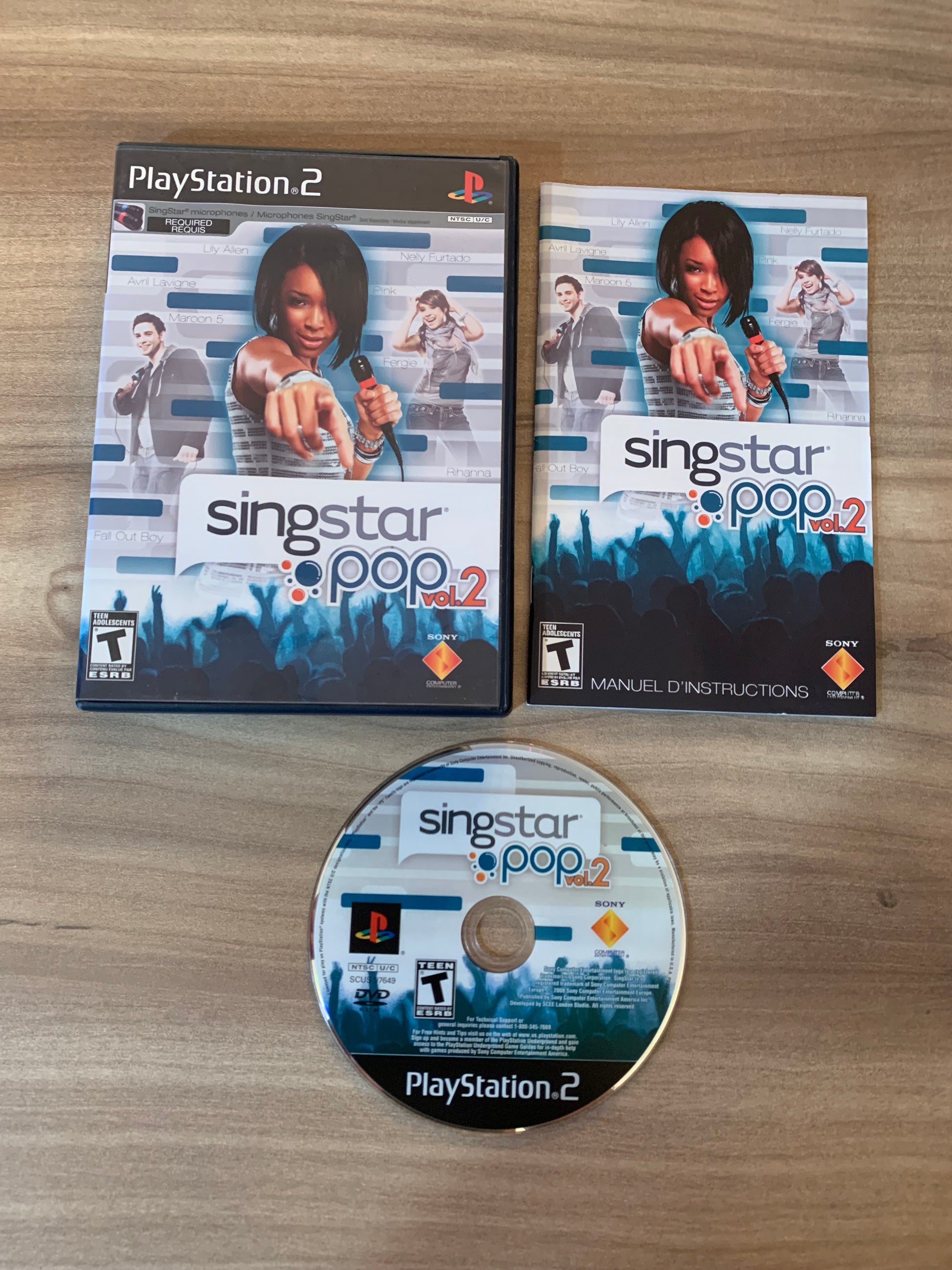 PiXEL-RETRO.COM : SONY PLAYSTATION 2 (PS2) COMPLET CIB BOX MANUAL GAME NTSC SINGSTAR POP VOL. 2