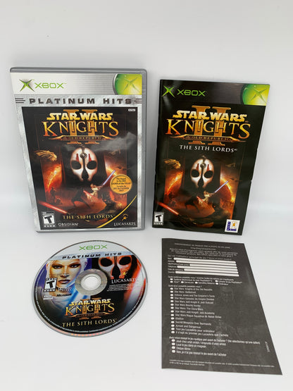 PiXEL-RETRO.COM : MICROSOFT XBOX COMPLETE CIB BOX MANUAL GAME NTSC STAR WARS KNIGHTS OF THE OLD REPUBLIC II THE SITH LORDS