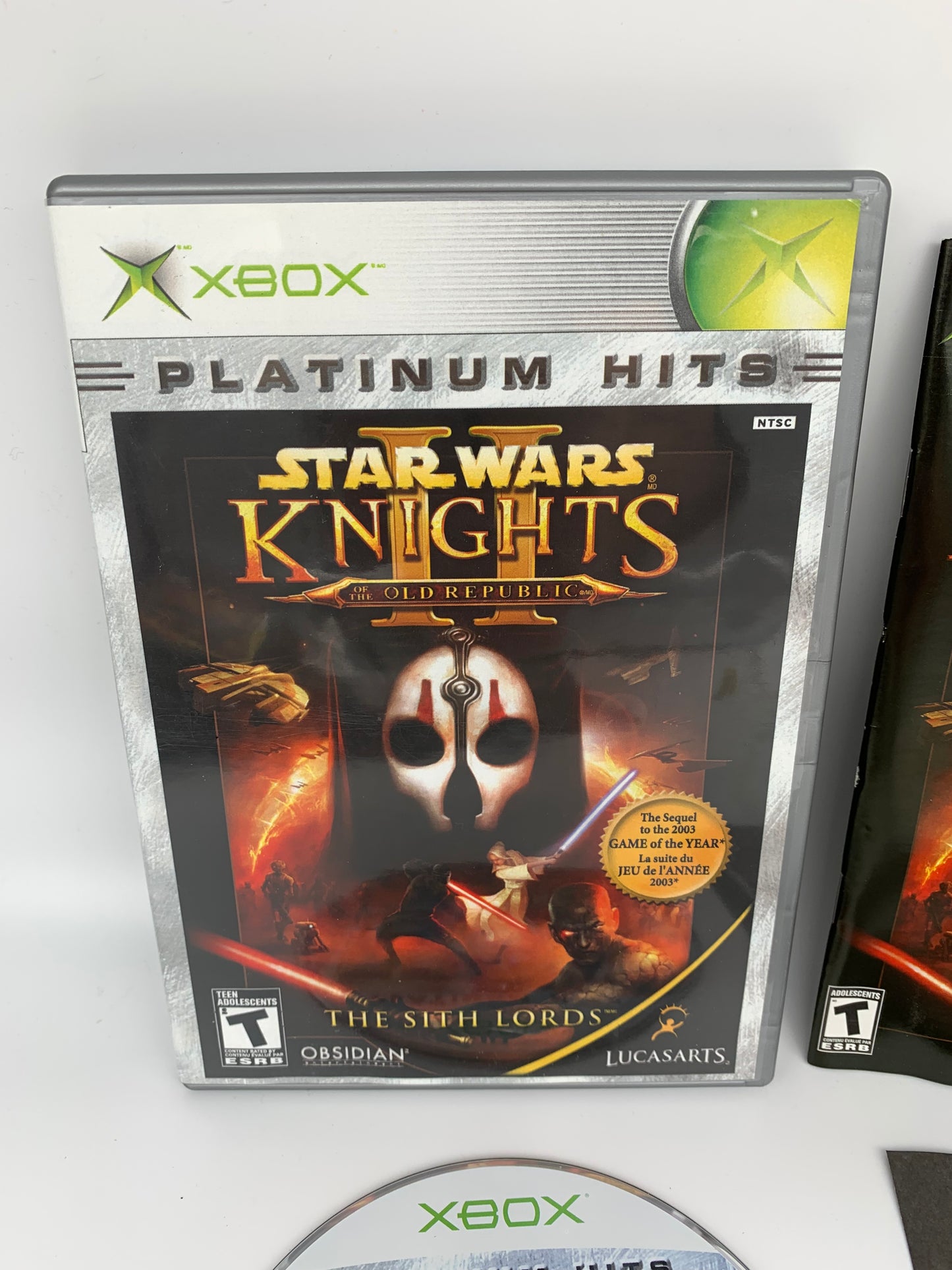 MiCROSOFT XBOX ORiGiNAL | STAR WARS KNiGHTS OF THE OLD REPUBLiC II THE SiTH LORDS | PLATiNUM HiTS