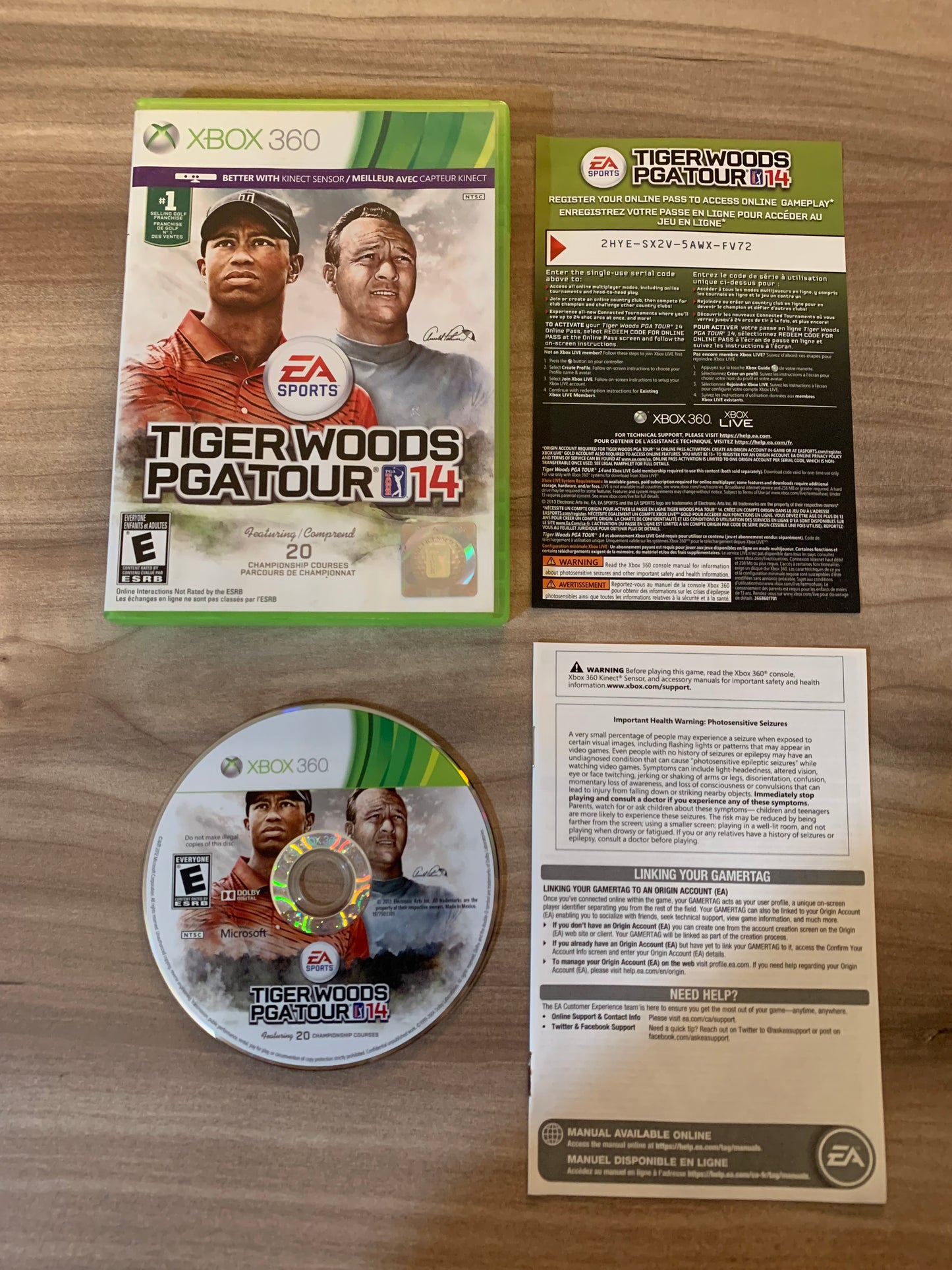 PiXEL-RETRO.COM : MICROSOFT XBOX 360 COMPLETE CIB BOX MANUAL GAME NTSC TIGER WOODS PGA TOUR 14