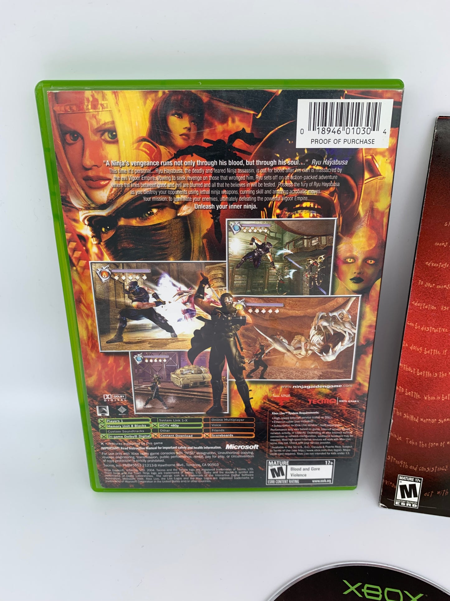 MiCROSOFT XBOX ORiGiNAL | NiNJA GAiDEN