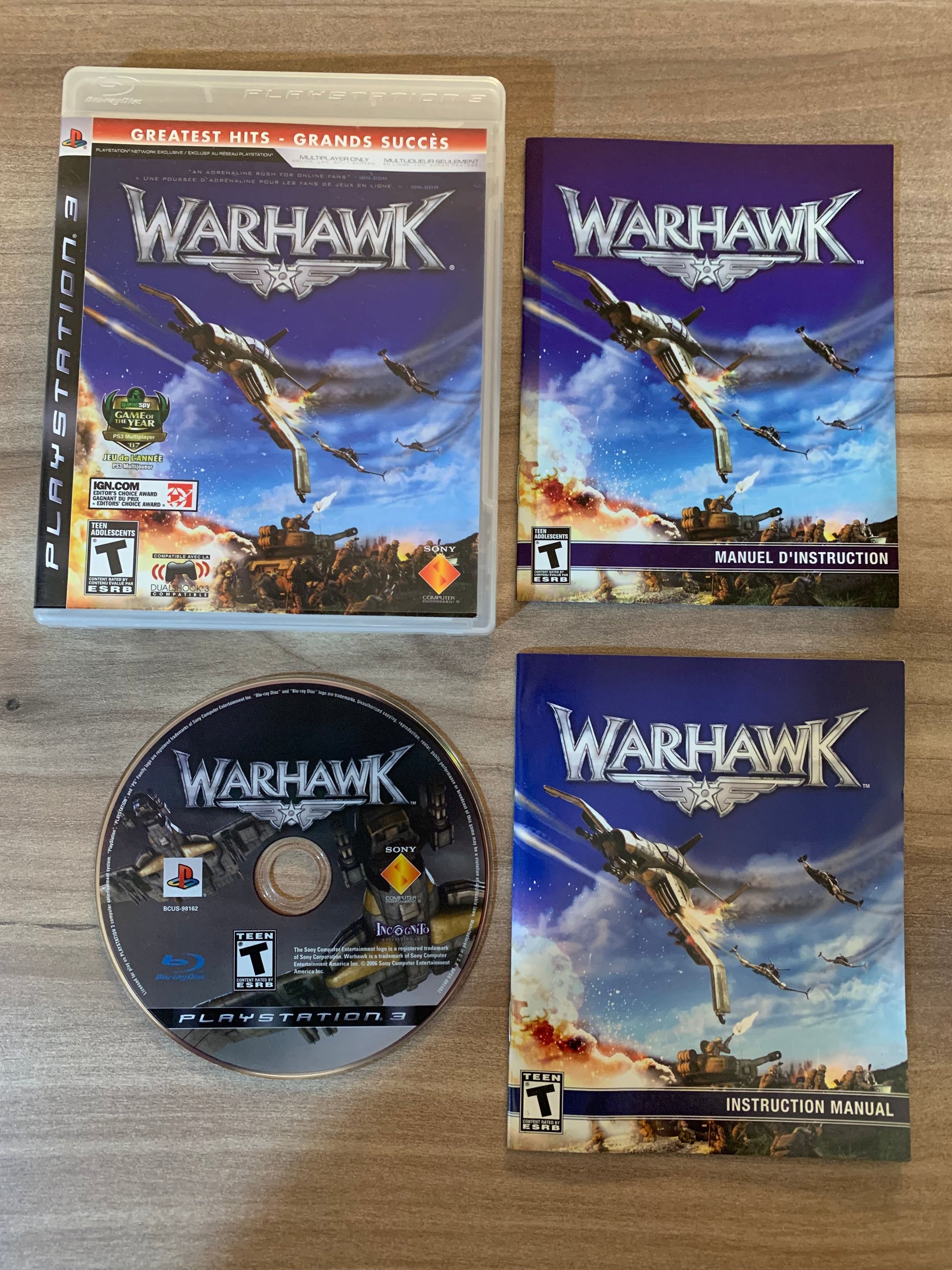 PiXEL-RETRO.COM : SONY PLAYSTATION 3 (PS3) COMPLETE CIB BOX MANUAL GAME NTSC WARHAWK