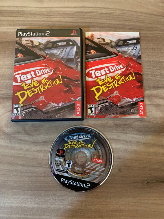 PiXEL-RETRO.COM : SONY PLAYSTATION 2 (PS2) COMPLET CIB BOX MANUAL GAME NTSC TEST DRIVE EVE OF DESTRUCTION