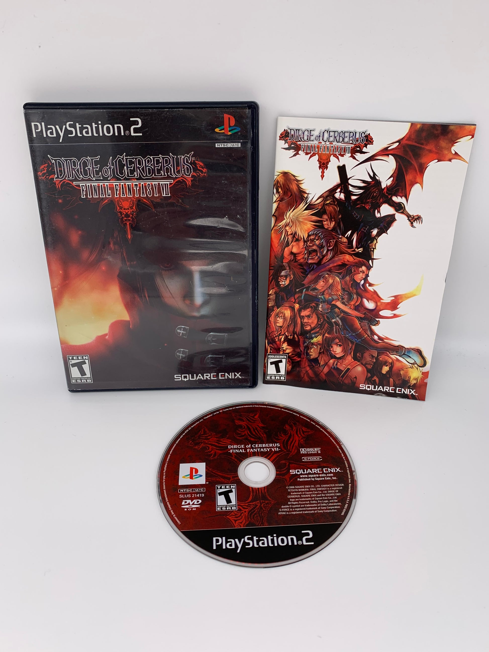 PiXEL-RETRO.COM : SONY PLAYSTATION 2 (PS2) COMPLET CIB BOX MANUAL GAME NTSC DIRGE OF CERBERUS FINAL FANTASY VII